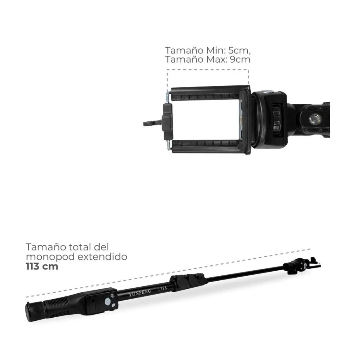 Miniatura 8 de Palo Monopod Selfie para Cel YT1288